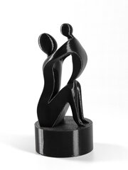Статуэтка "Мама и малыш", интерьерная фигурка, 3D печать, черный