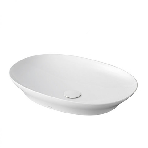 TOTO NEOREST L4706E#XW Раковина 600x420x117(90) мм, полувстраиваемая, без отв. под смеситель, без перелива, CeFiONtect, LinearCeram цвет: белый
