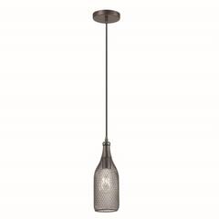 3353/1 PENDANT ODL17 418 черный Подвес E27 60W 220V BOTTLE