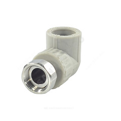 Угольник PP-R комбинированный серый Дн 20х3/4" с накидной гайкой VALFEX 10138120Г