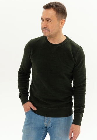 Свитшот реверсный Bowery NYC однотонный Forest Green