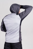 Премиальный костюм для лыж и зимнего бега Nordski Hybrid Hood Pro Grey