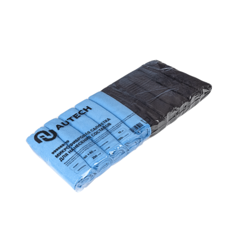 AuTech Микрофибра 40х40 250 гр.,для нанесения составов 100% полиэстер (10шт)