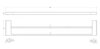 Cezares Slider SLIDER-THD-80-GM Полотенцедержатель, цвет: воронёная сталь
