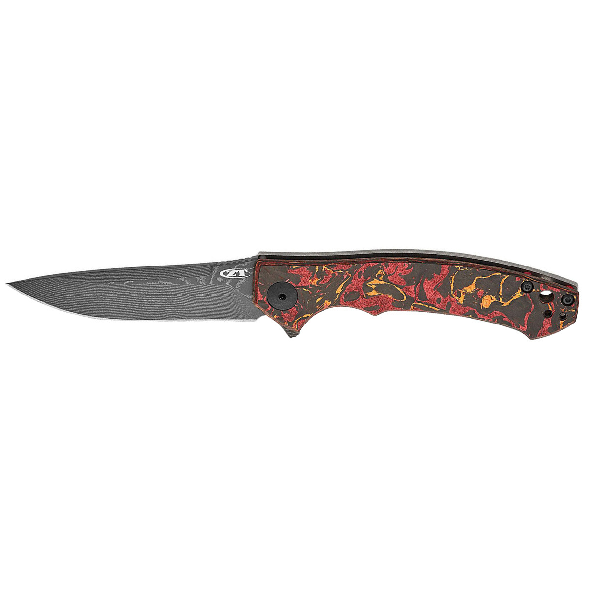Складной нож Zero Tolerance 0450CFDAMS, сталь дамаск, рукоять карбон