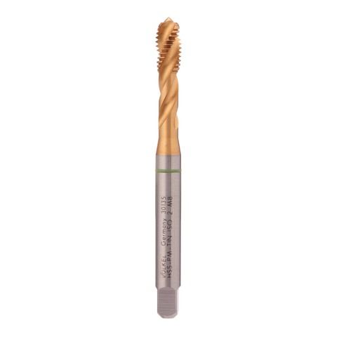 Метчик М 8,0х1,25 (Машинный, винт.) DIN371 HSSEPM-TiN 6h C/2-3P R39 90мм a=6,2 Volkel 30135