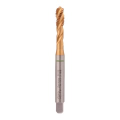 Метчик М 8,0х1,25 (Машинный, винт.) DIN371 HSSEPM-TiN 6h C/2-3P R39 90мм a=6,2 Volkel 30135