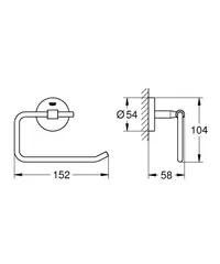 Держатель туалетной бумаги без крышки Grohe Bau Cosmopolitan 40457001