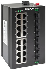Коммутатор промышленный неуправляемый EKF TSX-U-8GX/SFP-16GT