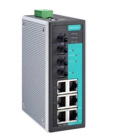 Коммутатор управляемый MOXA EDS-408A-MM-ST-T