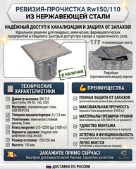 Rw150/110 Ревизия прочистка из нержавеющей стали Dn110