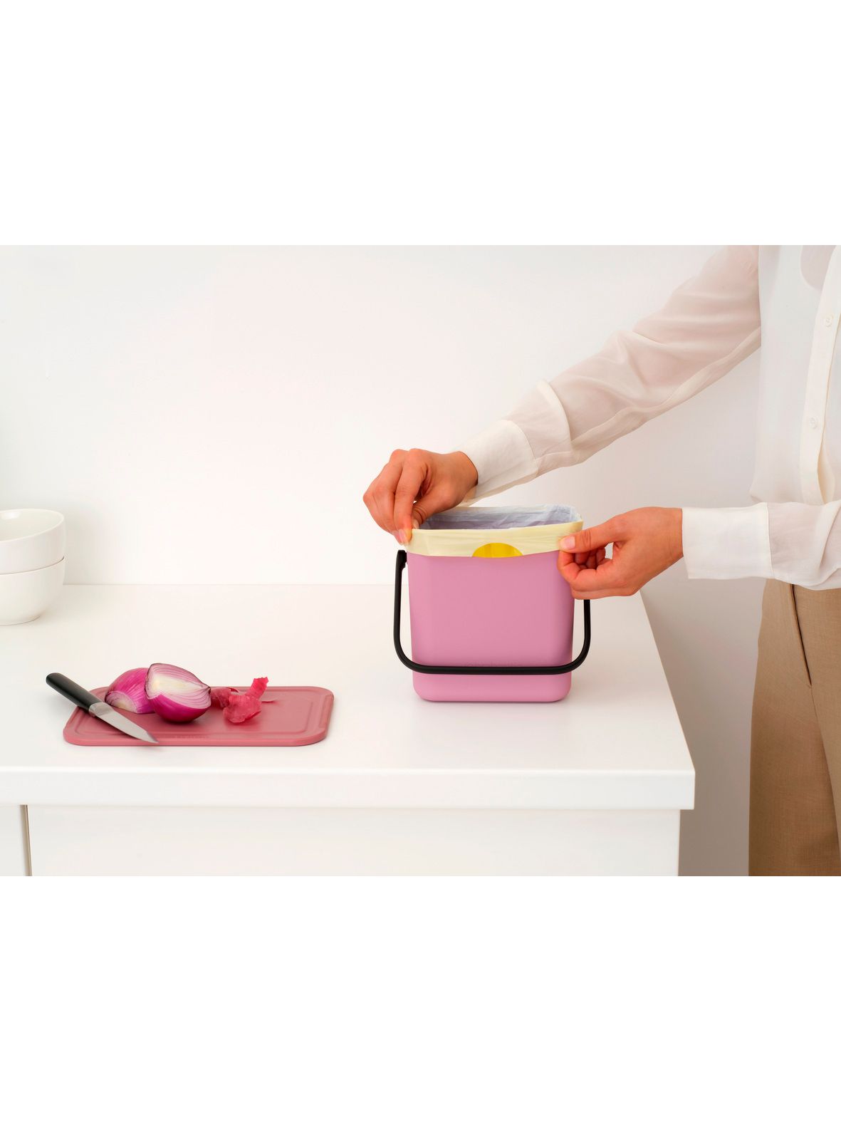 Мусорное ведро Sort&Go (3 л), Лилово-розовый, арт. 255427 - фото 7