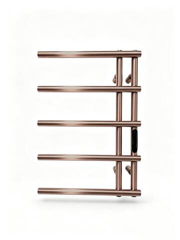 Полотенцесушитель электрический REIN Double Classic 5-Brushed rose gold правый 580*400 мм
