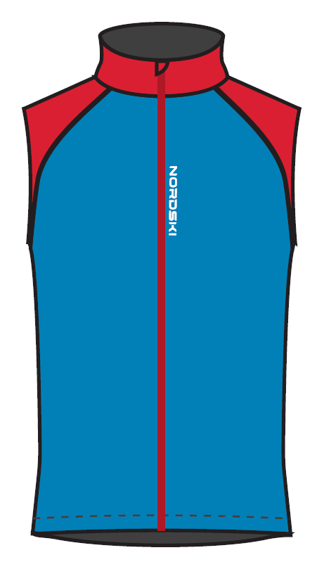 Nordski Premium лыжный жилет мужской синий-красный - 8
