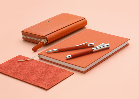 Книжка записная Graf von Faber-Castell в льняном переплете A5 Burned Orange