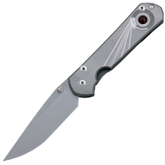 Фото Нож складной Chris Reeve Large Sebenza 21 Carnelian Cabochon, Revers Silver Contrast, сталь CPM-S35VN, рукоять титан