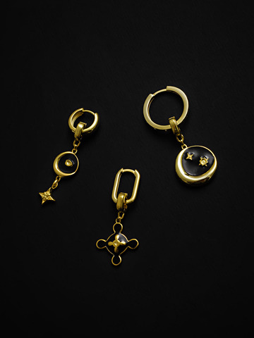 Серьги Алиот, серебро 925, позолота 18k 10