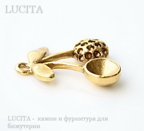 Подвеска "Ягодки" (цвет - античное золото) 22х17 мм ()