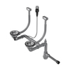 Omoikiri WK-2-A-IN 4956484 Арматура с клапаном-автоматом для двухчашевых моек с прямоугольными переливами, нержавеющая сталь
