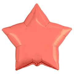 Шар Аг 19''/48 см, Звезда, Коралловый, 1 шт.
