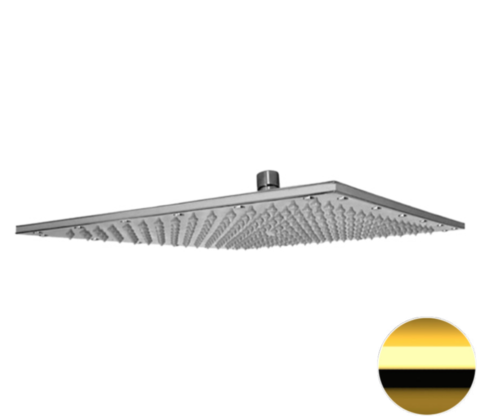 Remer 359SSXLDO Верхний душ с шарнирным соединением 35 см, цвет: золото