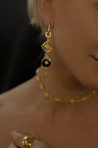 Серьги Алиот, серебро 925, позолота 18k 4