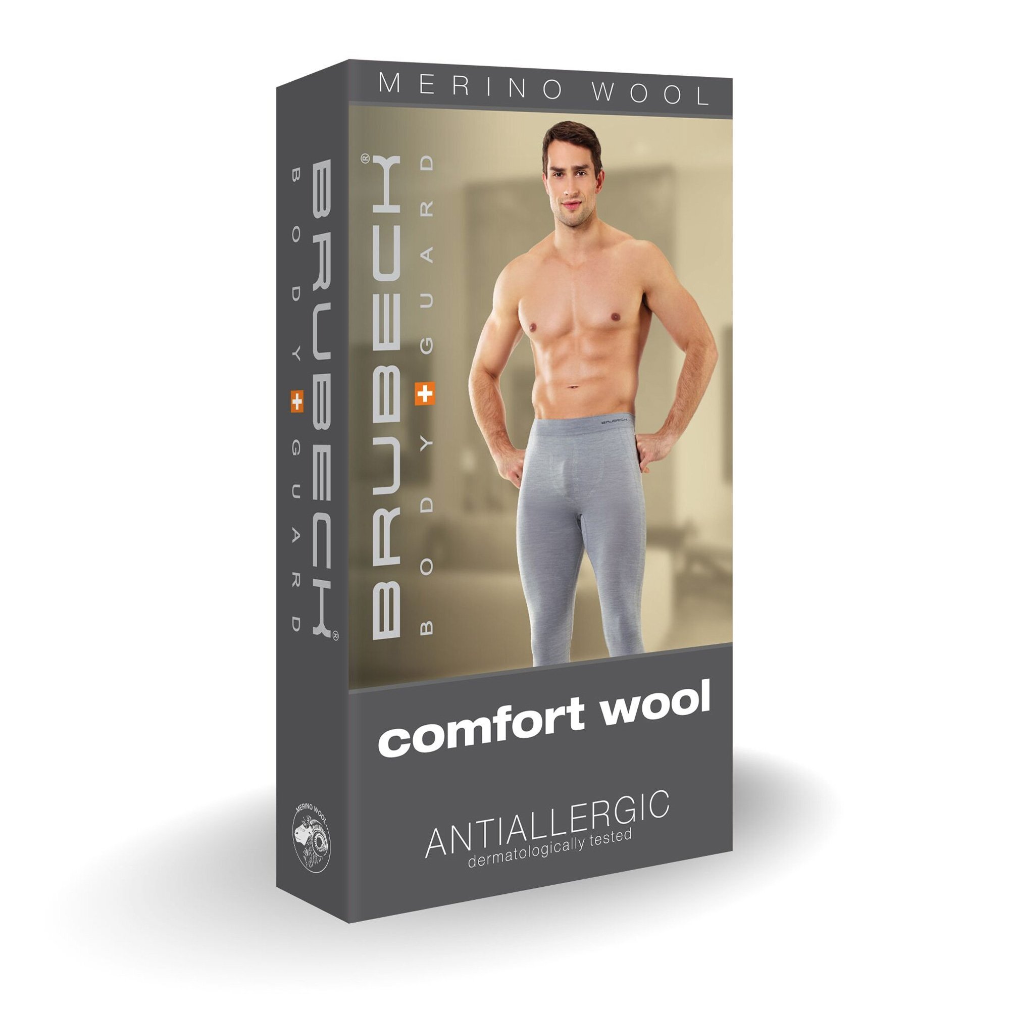 Термобелье мужское Brubeck Comfort Wool кальсоны графит - 3