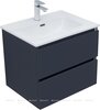Aquanet 367331 Тумба с раковиной Вега 2.0 60 (Ирис T) 2 ящ. цв. маренго (367331)