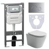 Ceramica Nova CN6000_1001M_1000 Комплект: Подвесной унитаз + Шумоизоляционная панель для инсталляции + Система инсталляции для унитазов с кнопкой смыва