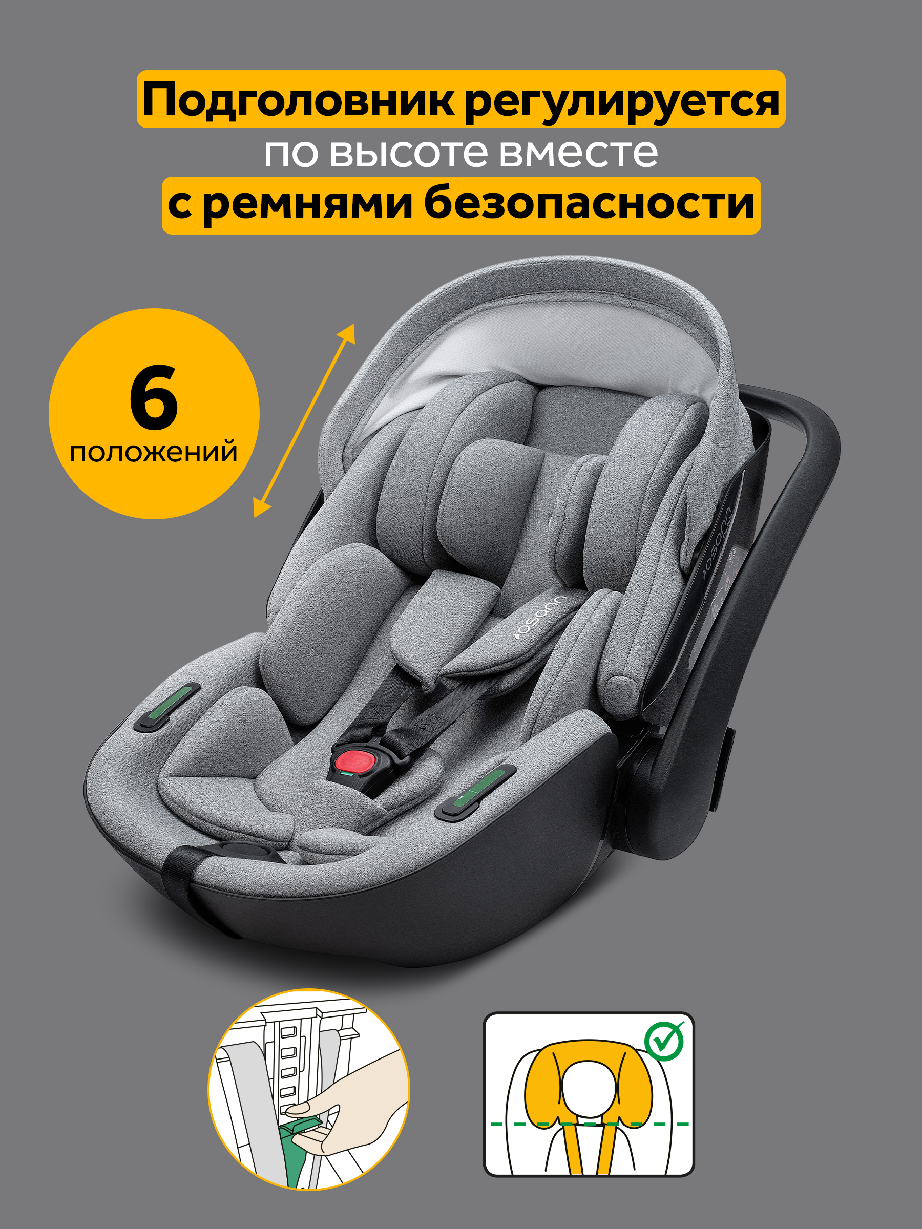 Детское автокресло Osann Cuddle, Iron
