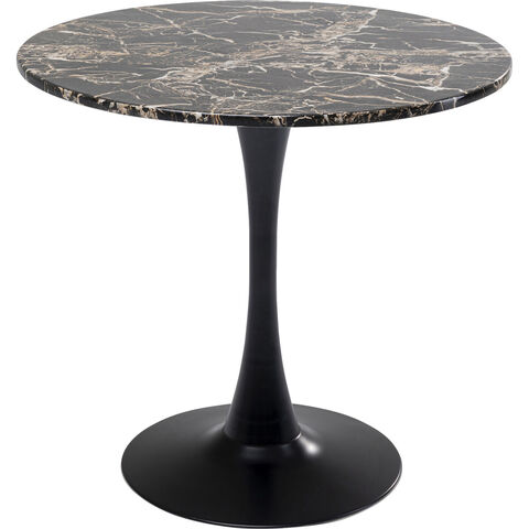 Фото: Стол Schickeria Marbleprint Black Ø80 см - основной вид