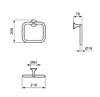 Ideal Standard La Dolce Vita T5501GN Полотенцедержатель-кольцо (квадратной формы) с крепежом