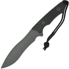 Фото Нож с фиксированным клинком Spartan Blades Ronin Shinto, клинок черный, сталь CPM-S35VN, рукоять черная микарта