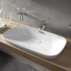 TOTO NEOREST LW3717HY#XW Раковина 746x448x173(50) мм, полувстраиваемая, без отв. под смес, с переливом, CeFiONtect, цвет: белый фото