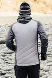 Премиальный костюм для лыж и зимнего бега Nordski Hybrid Hood Pro Grey