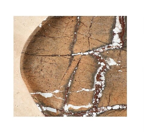 Чаша Shaped stone plate-coffee color