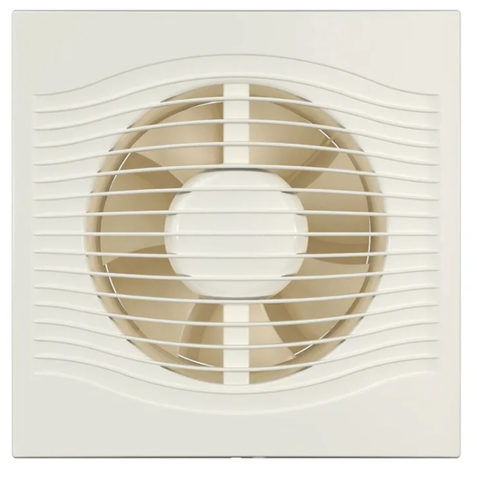 SLIM 5C Ivory, Вентилятор осевой вытяжной с обратным клапаном D 125, декоративный