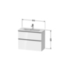 Duravit D-Neo DE436901616 Тумбочка подвесная, Compact 625x810x372, 1 ящик, цвет: Black Oak