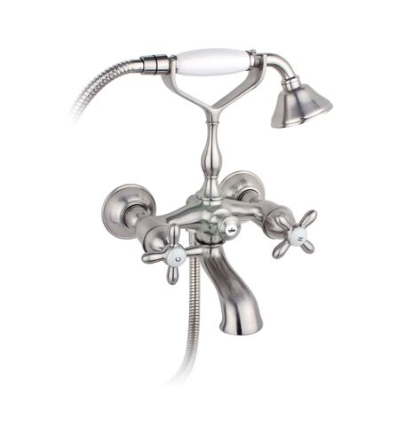 Timo Ritz 0144Y SILVER CROSS Смеситель для ванны с душем, цвет: серебро
