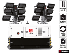 Осветительная мачта TRIME X-Double 12х320 дизельная - [8.5 м / Kubota]