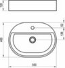 Ravak XJX01155003 Умывальник CERAMIC 550 O SLIM Shelf белый
