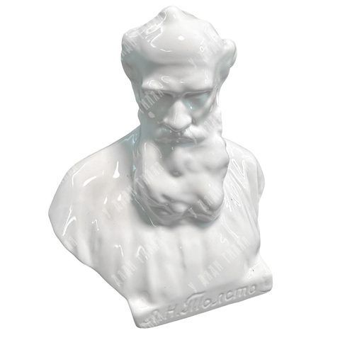 Бюст. Лев Николаевич Толстой, СССР, 1950-60 г. Фарфор, глазурь.
