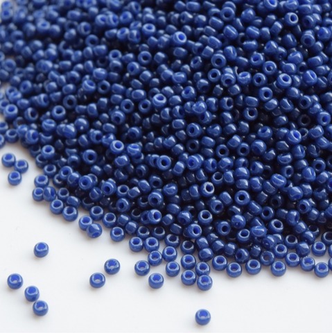 15/0 RR-4493 Бисер круглый Миюки Темно-синий непрозрачный /Miyuki round 15/0 Duracoat opaque dyed navy blue