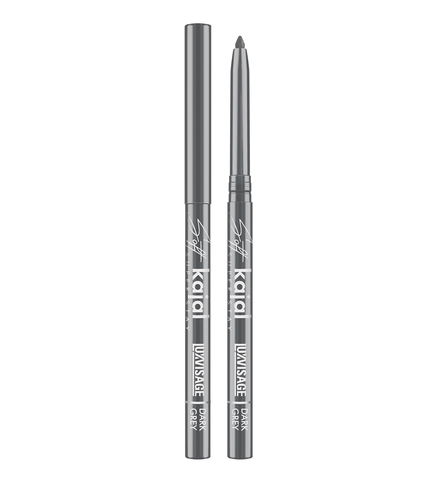 LuxVisage Карандаш-каял для глаз механический Soft kajal super stay Dark grey