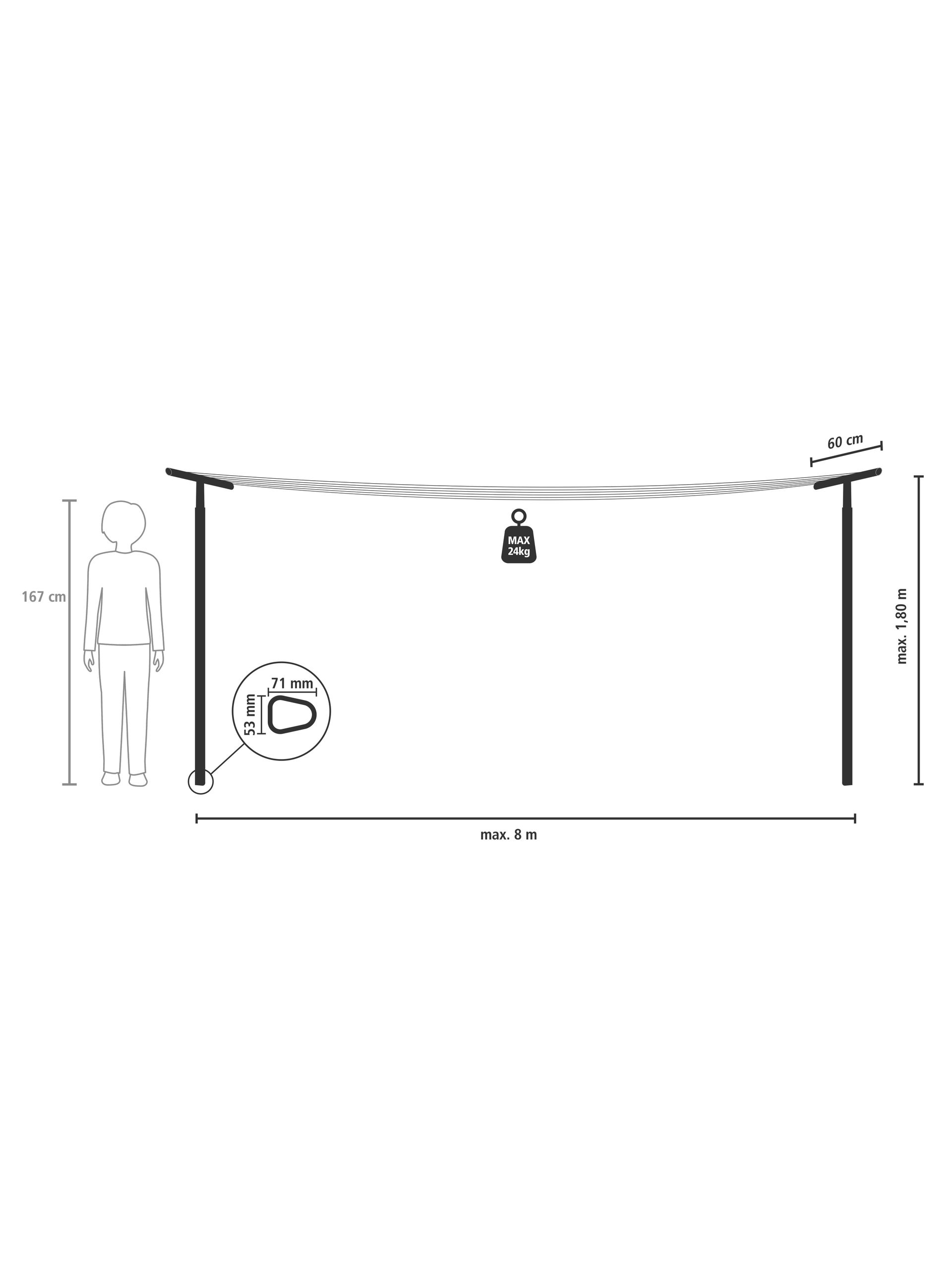 Сушилка уличная HangOut (50 м), Черный, арт. 262425 - фото 6