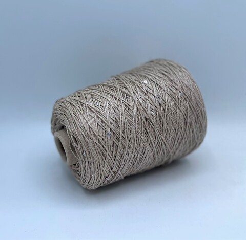 G&G Filati (пр.Италия),art-Lino 150м/100гр,100%Лен+пайетка+ люрекс, цвет-Жемчужина. арт.23454
