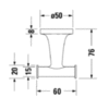 Duravit Starck T 99301000 Двойной крючок настенный, цвет хром
