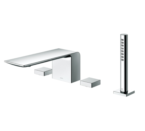 TOTO NEOREST TBP02202R Смеситель на борт ванны на 4отв, с ручным душем, цвет хром