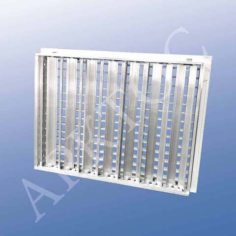 Решетка с фиксированными жалюзи Арктос AЛP-K 600x150
