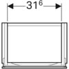 Geberit Xeno2 500.502.01.1 Тумба под раковину, 38x52.5x26.5см, Белый / Высокоглянцевое покрытие